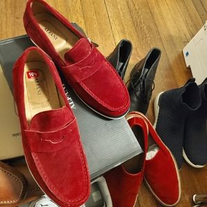 Alfani suede loafers new burgundy clean